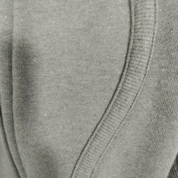 Lululemon Full Zip Scuba Hooded Jacket Grey Sparkle Size 4 - Picture 7 of 12